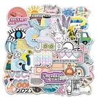 50 шт. Мультяшные простые кавайные стикеры VSCO для девочек для детей, игрушек, водонепроницаемые Стикеры для самостоятельного изготовления велосипедов, наклейки для автомобиля