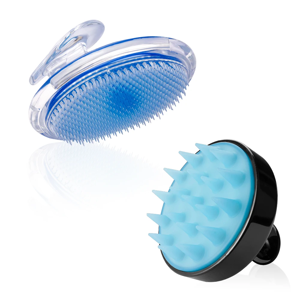 Щетка для шампуня силиконовая в расчески волос массажеры головы отшелушивающая