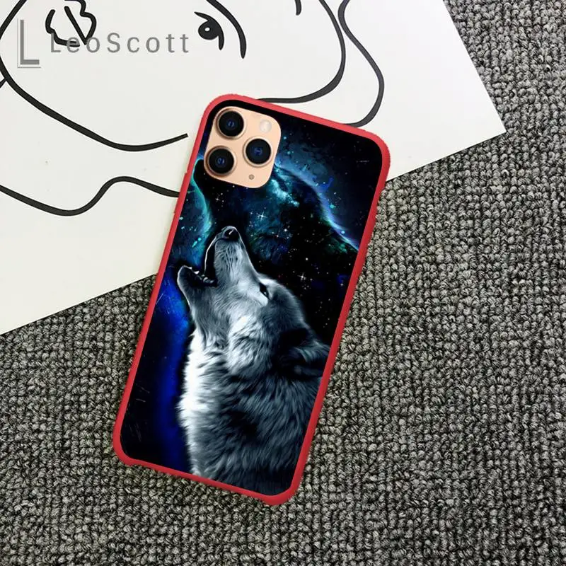 

Wolf painting animal Phone Case Candy Color for iPhone 11 12 mini pro XS MAX 8 7 6 6S Plus X 5S SE 2020 XR