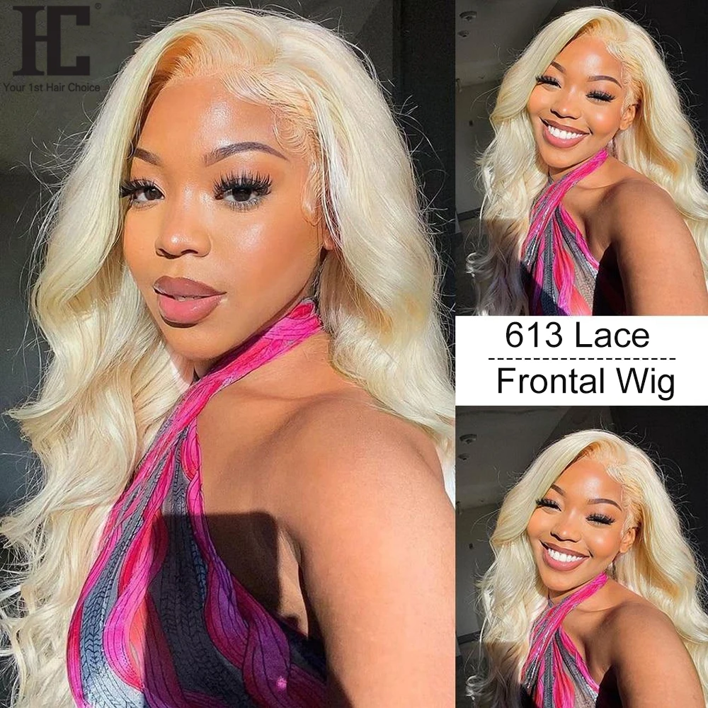 Glueless 613 Blonde Body Wave 13x4 Lace Front Wigs Brazilian Lace Frontal Human Hair Wig Pre Plucked 150% Remy 10