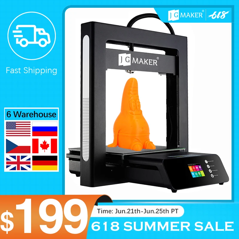 JGAURORA A5 FDM 3d принтер DIY комплект полностью металлический Высокоточный резум Печать