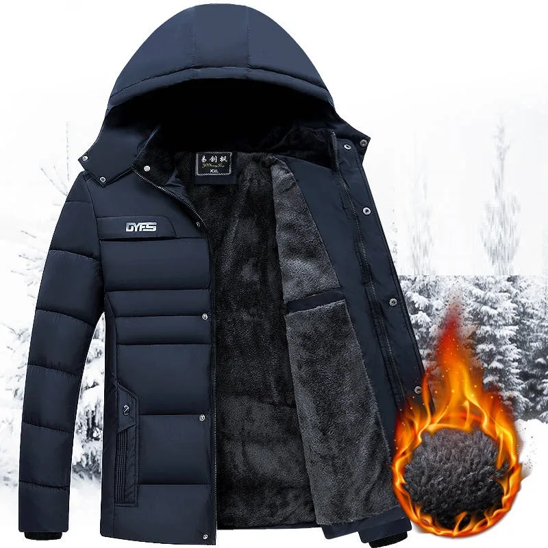 

Winter Jacket For Men Fashion TYJTJY 2020 New Plus Velvet Men's Men's Warm Cotton Suit Korean Winter Jacket Casual Jacket