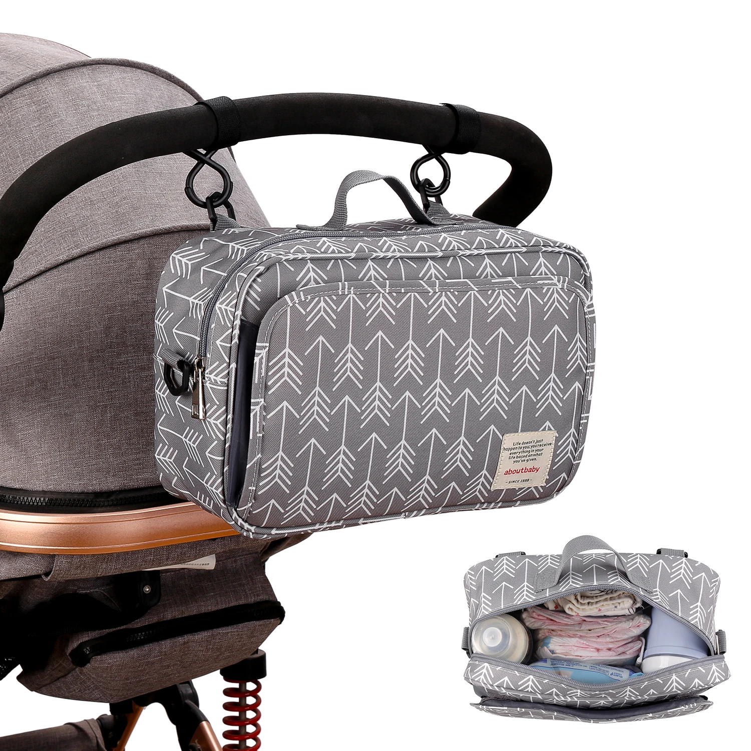 

PatPat Baby Diaper Caddy Organizer Portable Holder Bag Multifunctional Kids Diapers Nappy Changing Maternity Handbags Bag