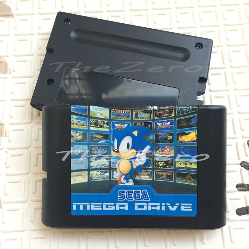 Картридж игровой для Sega Mega Drive серии Sonic красный зеленый 830 в 1 | Электроника