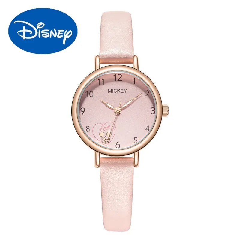

Original Disney Mickey Watch Female Waterproof Fashion Trend Quartz Watch Middle School Student Love Belt Children's Watch