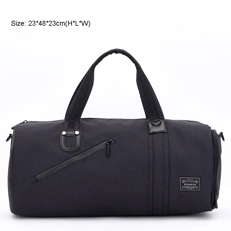 Черный Multifunction Men Travel Bags Male Bag Portable Travel Duffle Bags for Man Large Capacity Shoulder Handbag Back Pack for Suit - Цвет: Черный