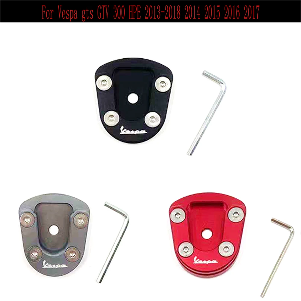 

Подставка для мотоцикла с подножкой, боковая подставка, увеличивающая удлинитель, поддерживающая пластина, аксессуары для Vespa gts GTV 300 HPE ...