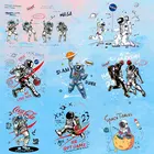 Мультяшный астронавт Баскетбол воздушный шар теплопередача на одежду аппликация Декор нашивки для детей одежда куртка