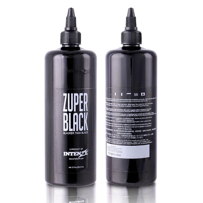 

High quality Professional Tattoo Pigment Zuper Black Ink Permanent Body Paint Nonpoisonous Tattoo Supplies 12 Ounce