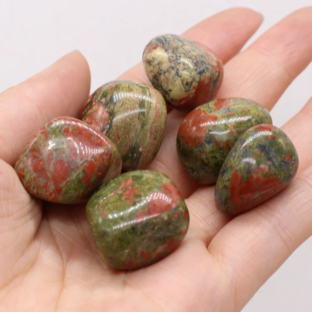 

1 Pcs Natural Quartz Unakite Gemstone Fashion Irregular Reiki Healing Crystal Stone for Gift Collection Home Decoration 20-30 mm