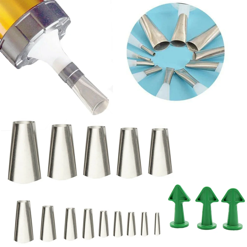 

17PCS Silicone Caulking Finisher Tool Scraper Set Nozzles Spatulas Filler Set For Door, Window, Kitchen