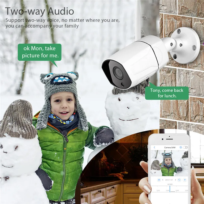 Беспроводная IP камера с функцией ночного видения 1080P HD Wi Fi|Камеры