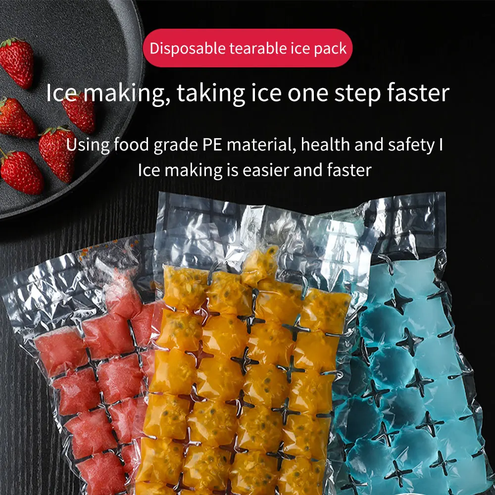 10 шт. прозрачные одноразовые пакеты для изготовления кубиков льда|Мороженицы| |