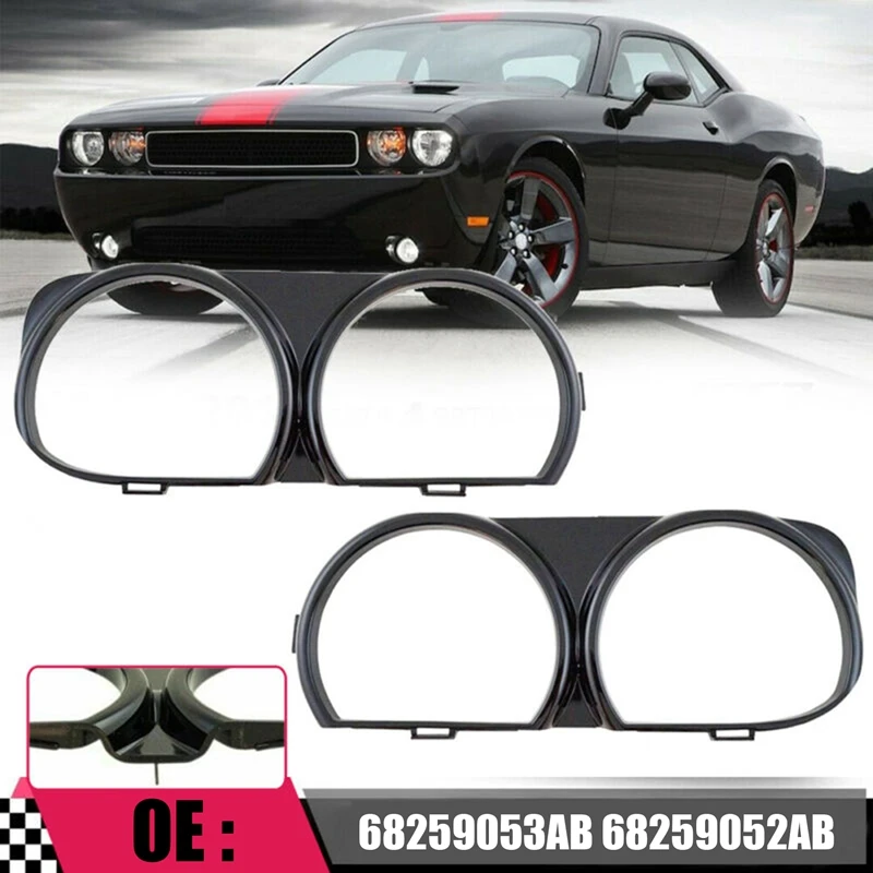 Headlight Bezel Frame For 2015-2018 Dodge Challenger 68259053AB 68259052AB |