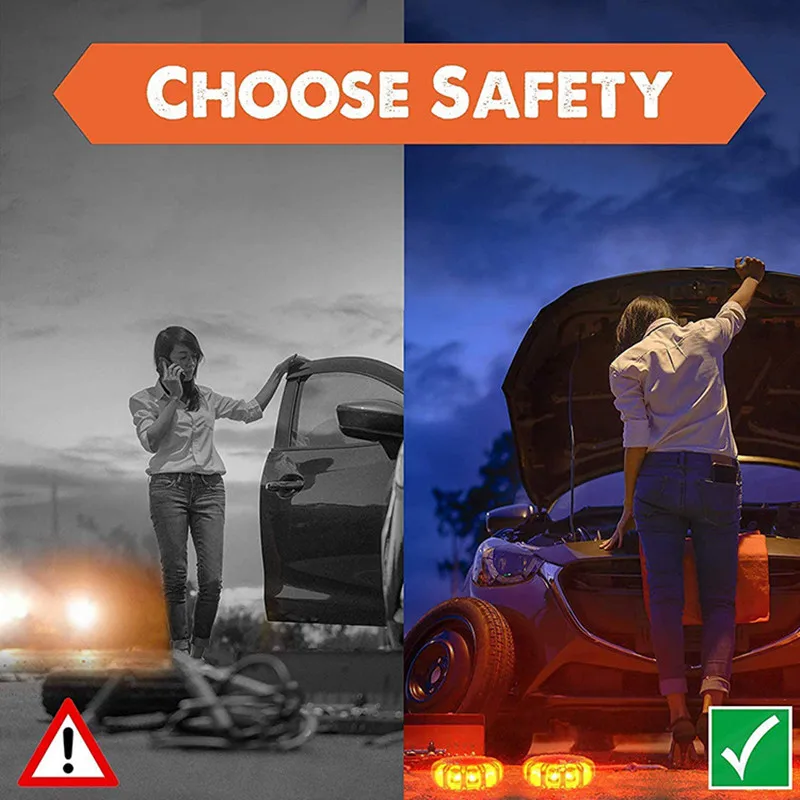 2021 Magnetic Emergency Roadside Safety Light V16 LED Flare Flashlight Warning Night Lights Beacon Lamps IP44 Red | Лампы и освещение