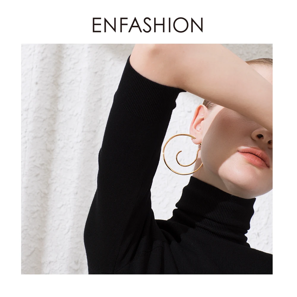 ENFASHION большие круглые серьги кольца для женщин аксессуары золотого цвета