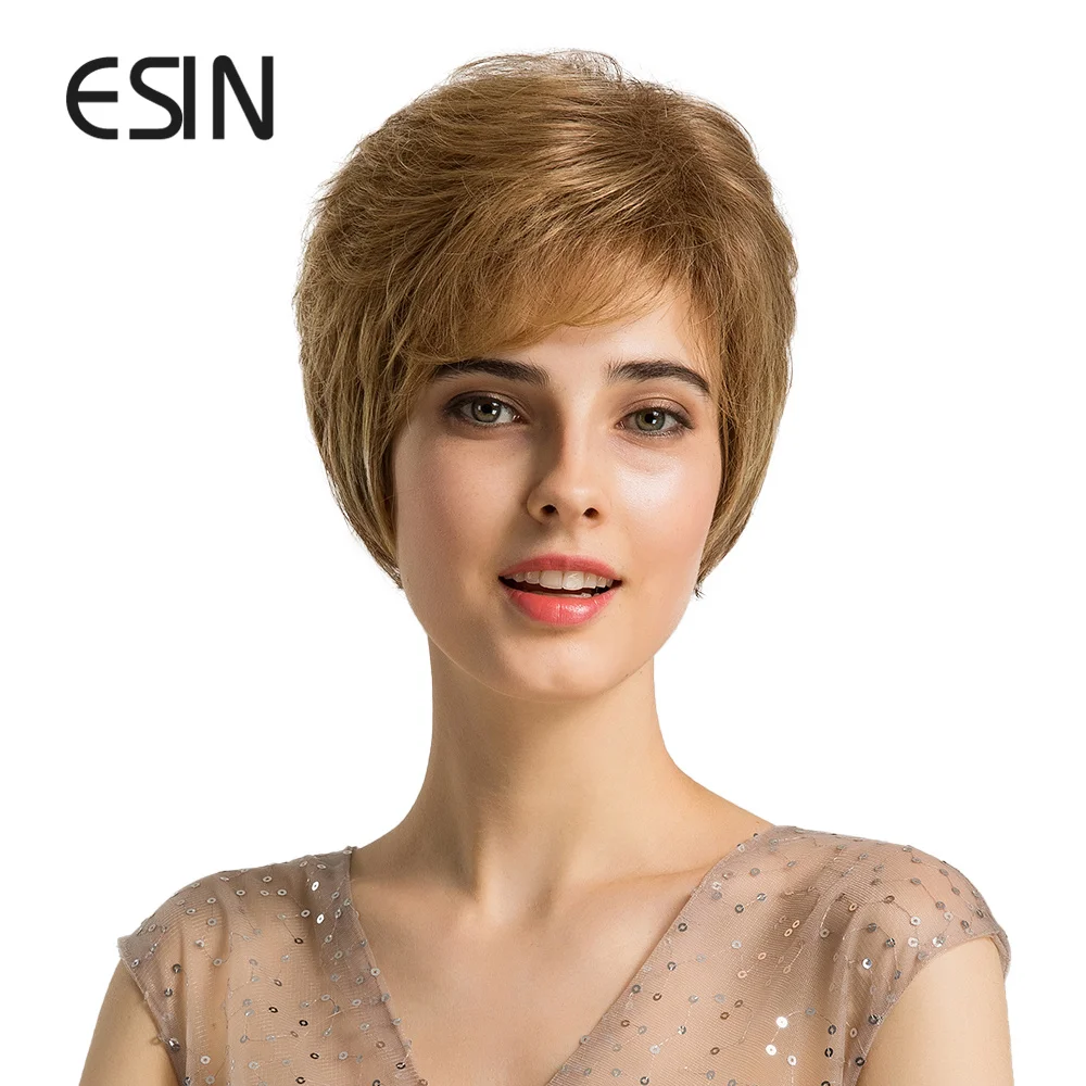 ESIN Женский синтетический парик из канекалона Холодный серый цветс темными