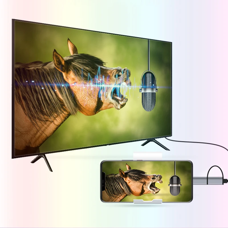 2-в-1 аудио-видео кабель Micro USB Type-C к Hdmi-совместимый MHL HDTV кабели для Xiaomi Huawei Redmi