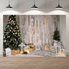 Новогодний баннер Seekpro с изображением елки, подарка, молнии, Декор, фон для семейного детского дня рождения, художественный портрет, фон для студийной фотосъемки