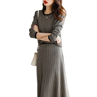 temperament skirt suit 2020 autumn and winter new loose knitted top mid length skirt two piece fashion womens clothing
