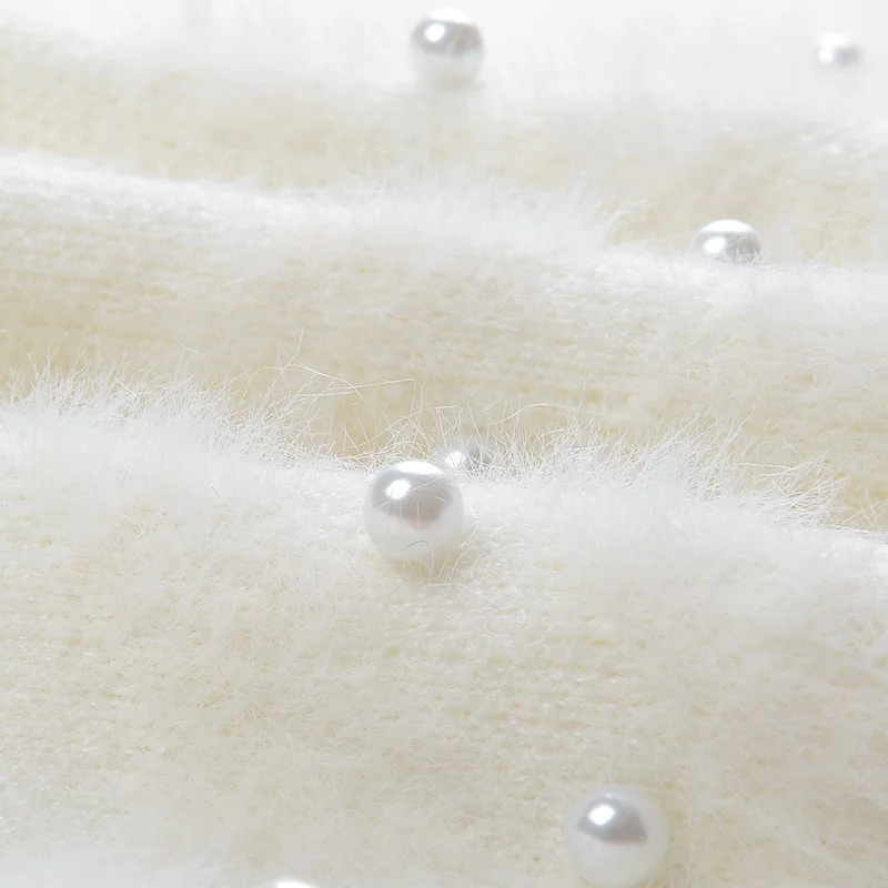 

2021 spring summer women sweaters and pullovers fashion knitwear oversized tops pearl jumper jersey long sleeve female clothes