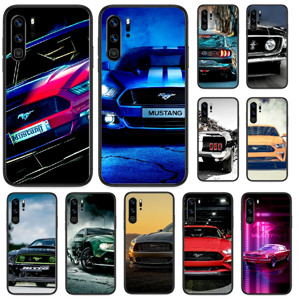 

Mustang Supercar Luxury Car Phone case For Huawei P Mate Smart 10 20 30 40 Lite Z 2019 Pro black cover pretty back luxury coque