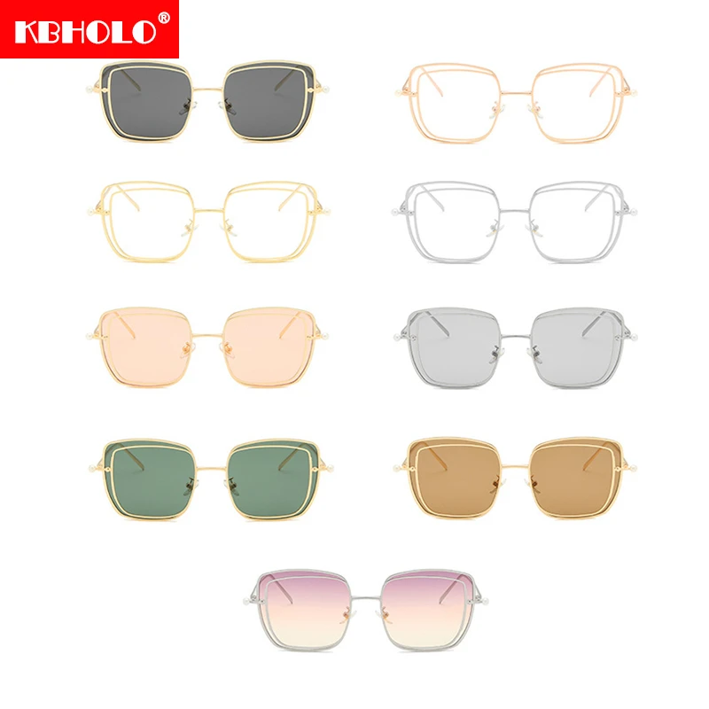 KBHOLO Солнцезащитные очки женские мужские двойные линзы 2020 Модные Винтажные