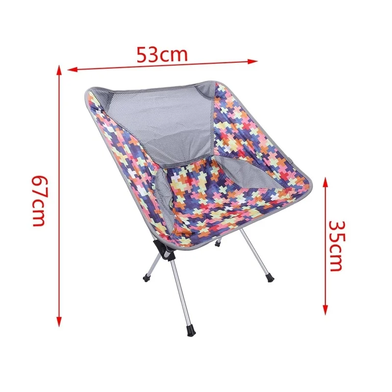 구매 휴대용 야외 접이식 달 의자 캠핑 의자 해변 낚시 초경량 의자 캐리 가방