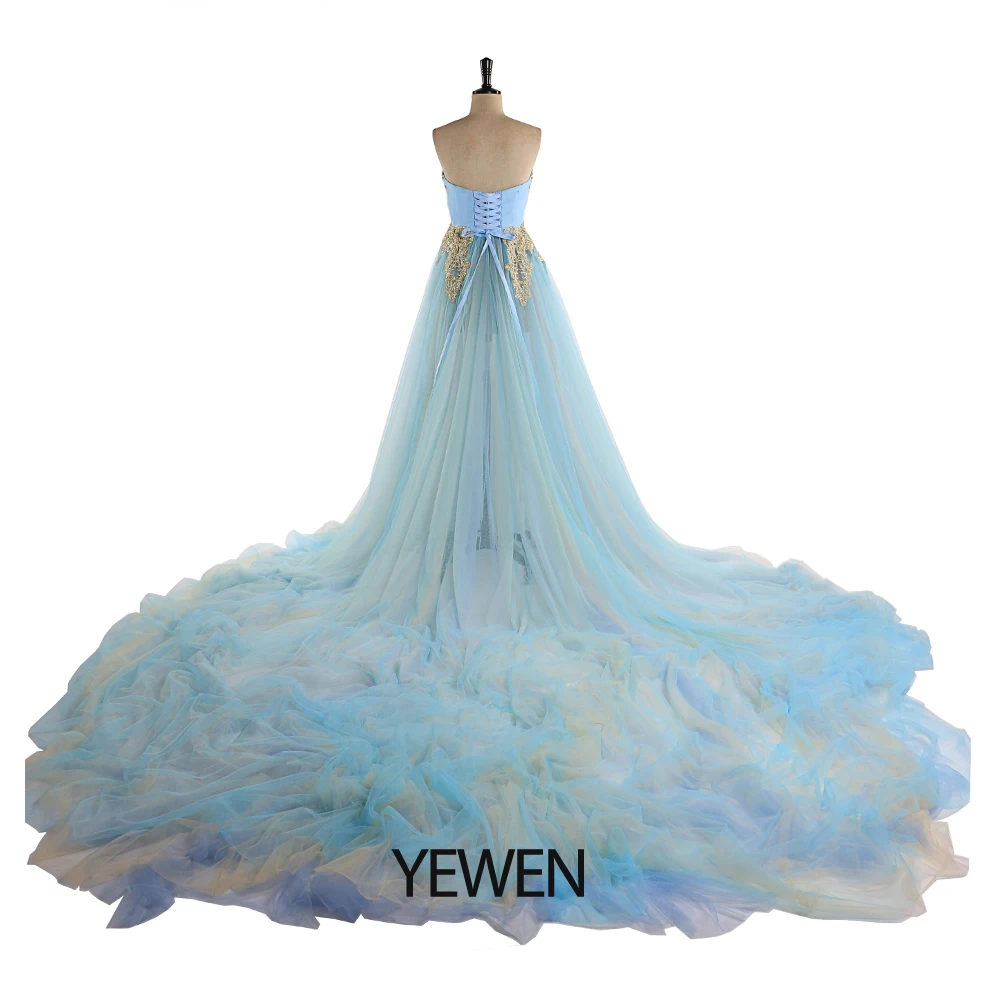 Элегантное Вечернее Платье с красочным длинным шлейфом официальное платье