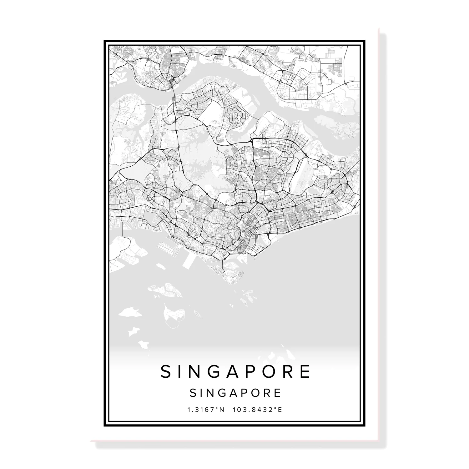 

Художественный плакат на холсте с изображением города Сингапура