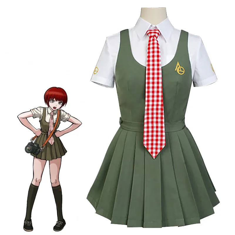 Mahiru Cosplay Danganronpa 2 Koizumi Mahiru Cosplay Costumes Japanese Uniform Sailor Suit Women Vest Shirt Short Skirt Tie Wig