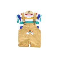 summer baby girls boy clothes toddler infant clothing suit t shirt rainbow shorts 2pcssets kids children fashion casual costume