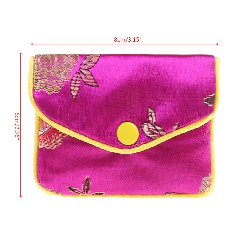 Сумки для хранения ювелирных изделий шелковая Китайская традиционная Сумочка