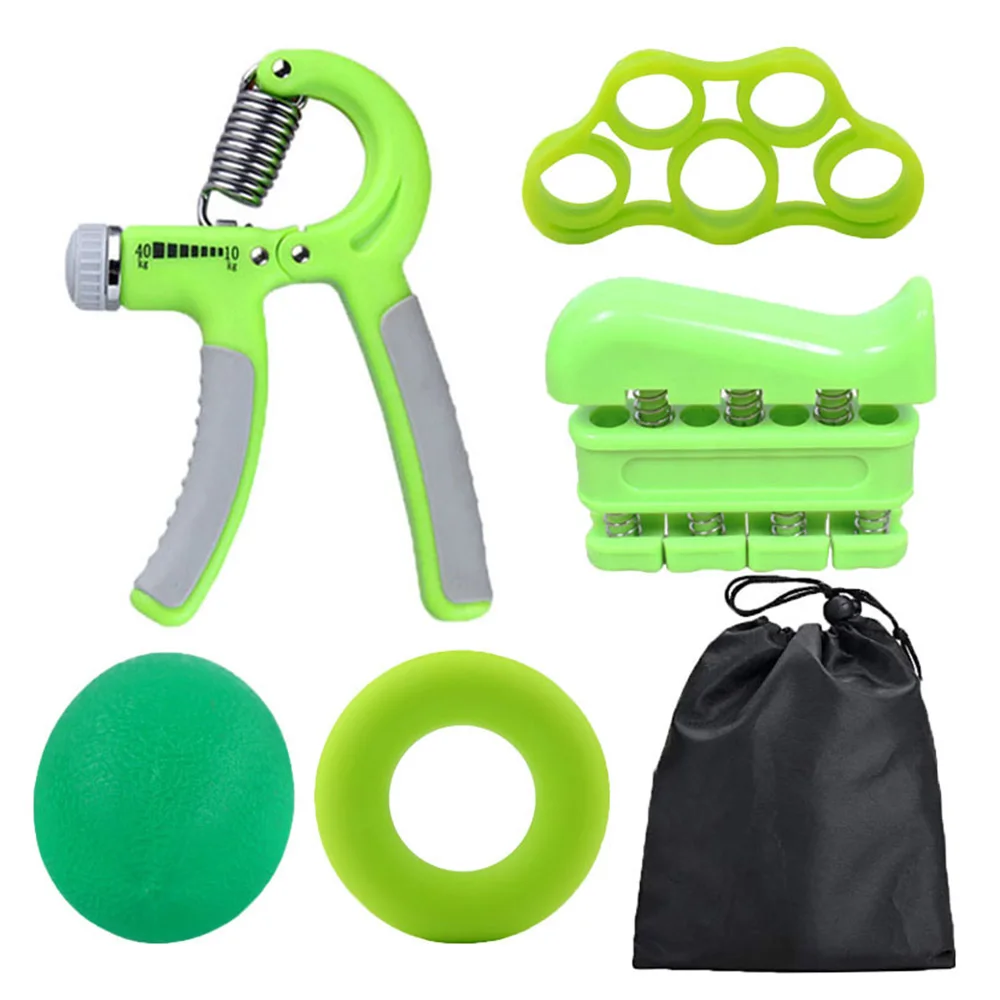 

5Pcs/Set Silicone Hand Grip Ball Ring Strengthener Adjustable Finger Exerciser Hand Grip Expander Resistance Bands Fitness