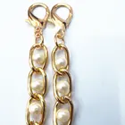 Модный металлический ремешок для сумки с имитацией жемчуга, сменный ремешок для сумочки, металлическая цепочка для сумки 120 см, милые ручки для сумочки