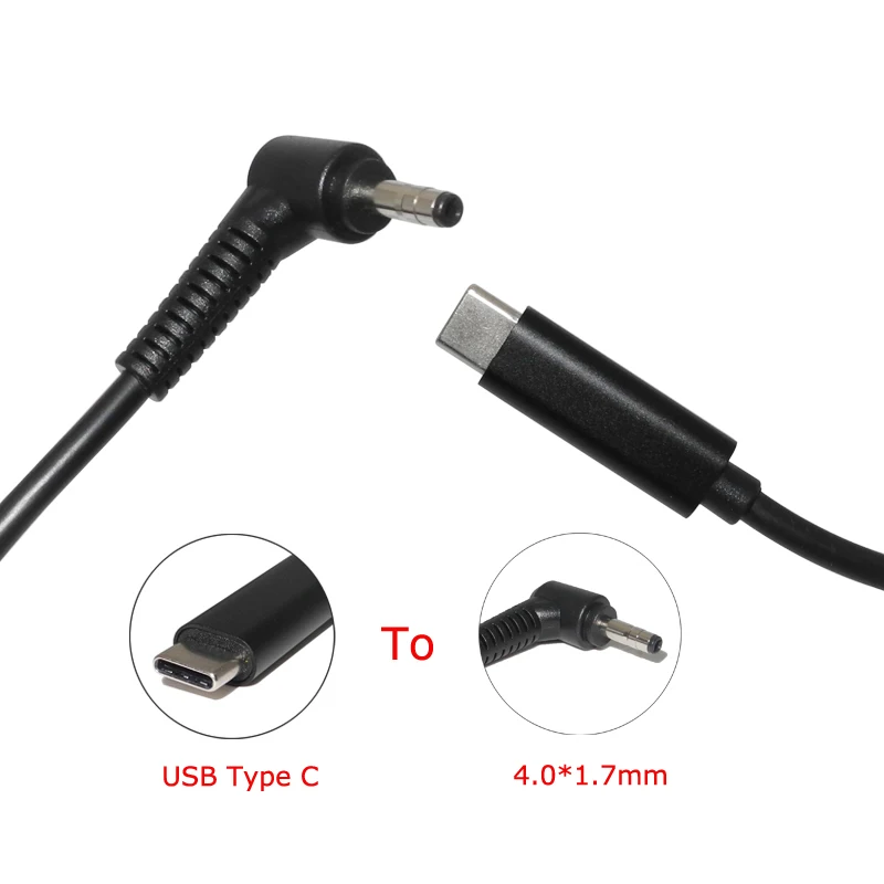 USB Type C PD зарядный кабель шнур для Lenovo IdeaPad 310 110 100 14IBY 15IBY Yoga 710 510 4 0*1 7 мм разъем