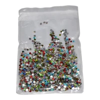 ss3 ss12 crystal ab rhinestones flat back glass chameleon nail rhinestones for charms 3d nails art decorations strass