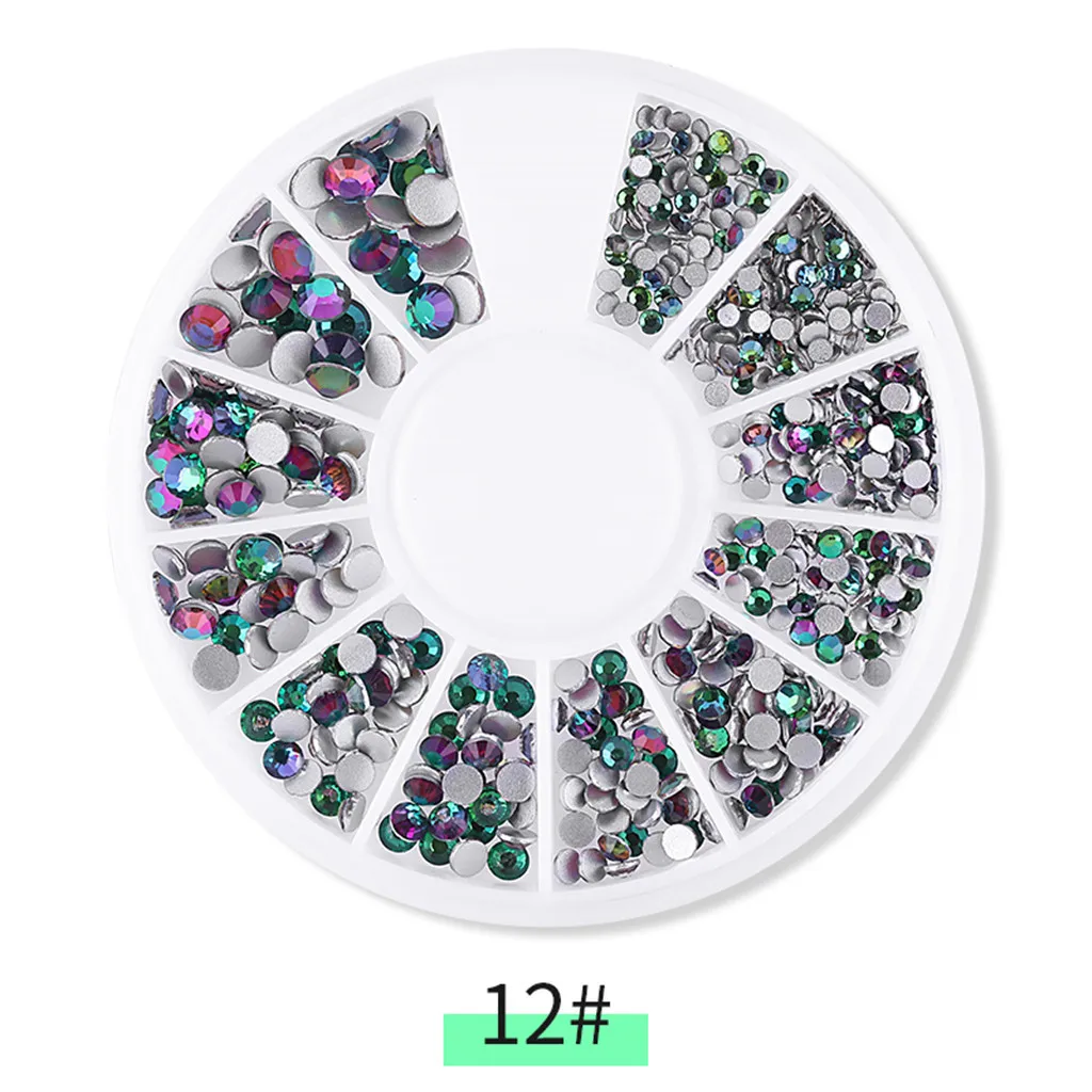 DIY украшения для дизайна ногтей новый диск 12 сетки с плоским дном алмазные