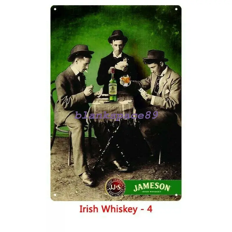 Metal Tin Sign jameson whisky Bar Pub Home Vintage Retro Poster Cafe | Plaques &amp Signs