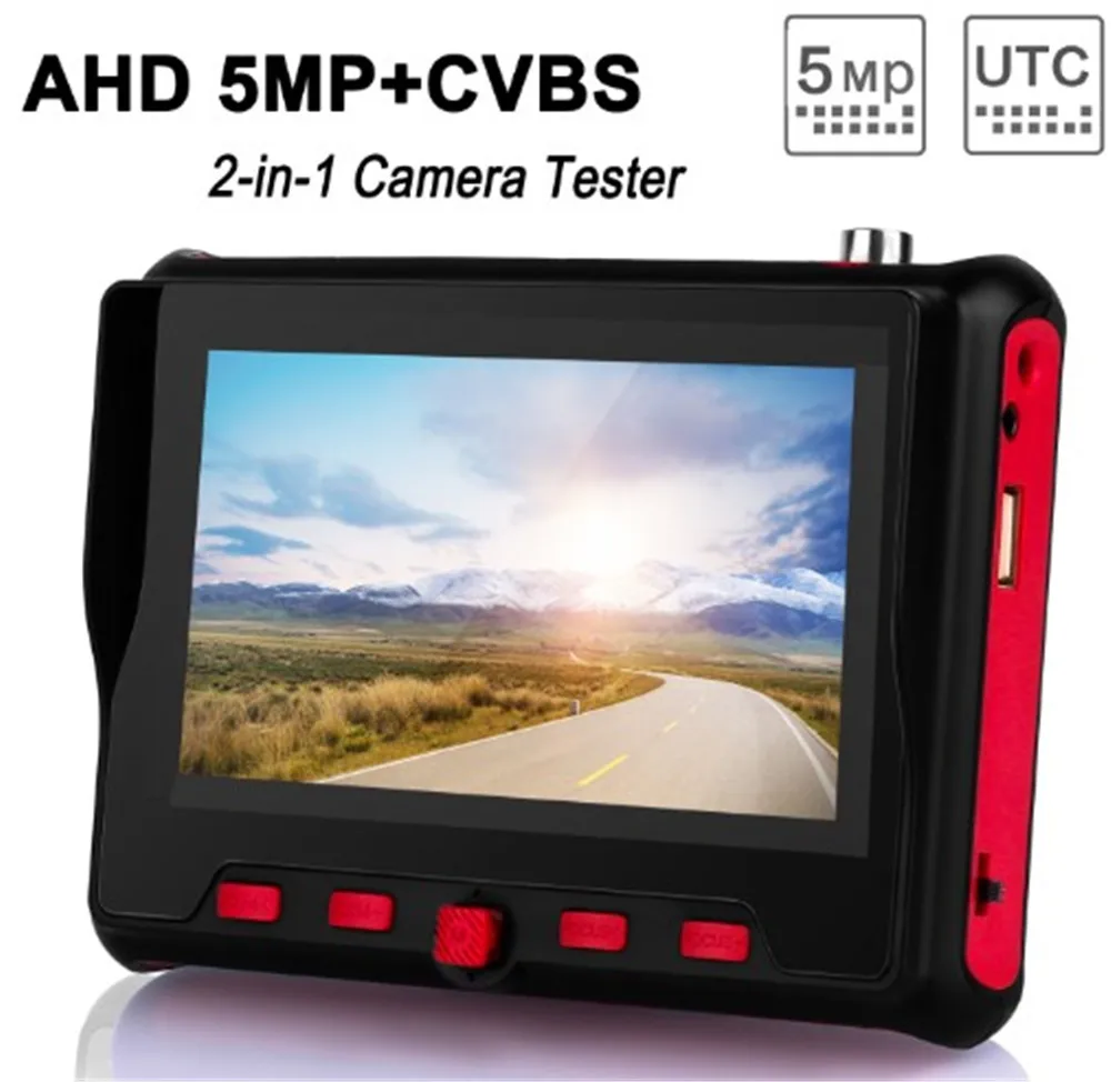 4.3 Inch HD CCTV Tester Monitor CVBS AHD CVI TVI Camera 8MP 5MP 2MP 720P UTP Cable PTZ UTC | Безопасность и защита