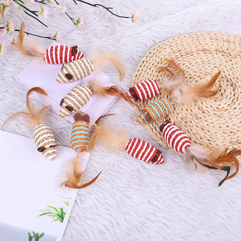 1 шт. Рандомный цвет игрушка для котов "Кошачья игрушка с искусственным пером и бумажной нитью для жевания и игры с тренировкой"