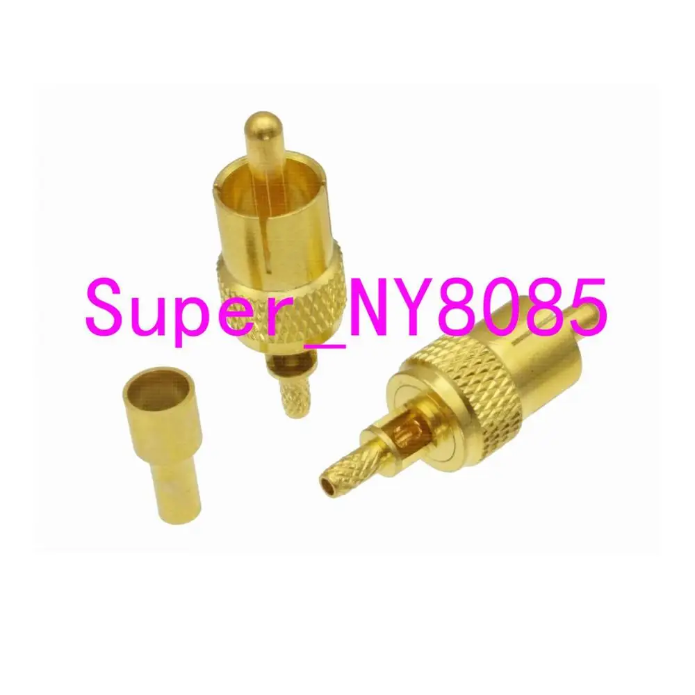 

10PCS Connector RCA AV male plug crimp RG174 RG316 LMR100 cable Straight