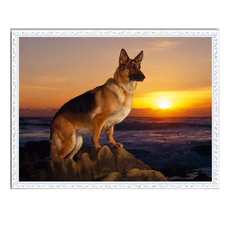 Алмазная вышивка овчина сделай сам мозаика с круглыми стразами крестиком полное