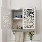 Настенный шкаф для ванной комнаты, мебель для туалета, деревянный пластиковый шкаф, полка стойка для хранения косметики 44x22x45 см