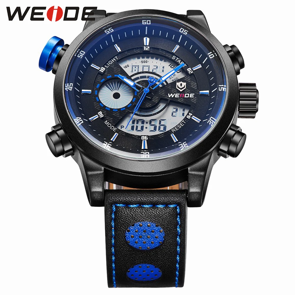 Часы WEIDE мужские Аналоговые повседневные спортивные цифровые водонепроницаемые