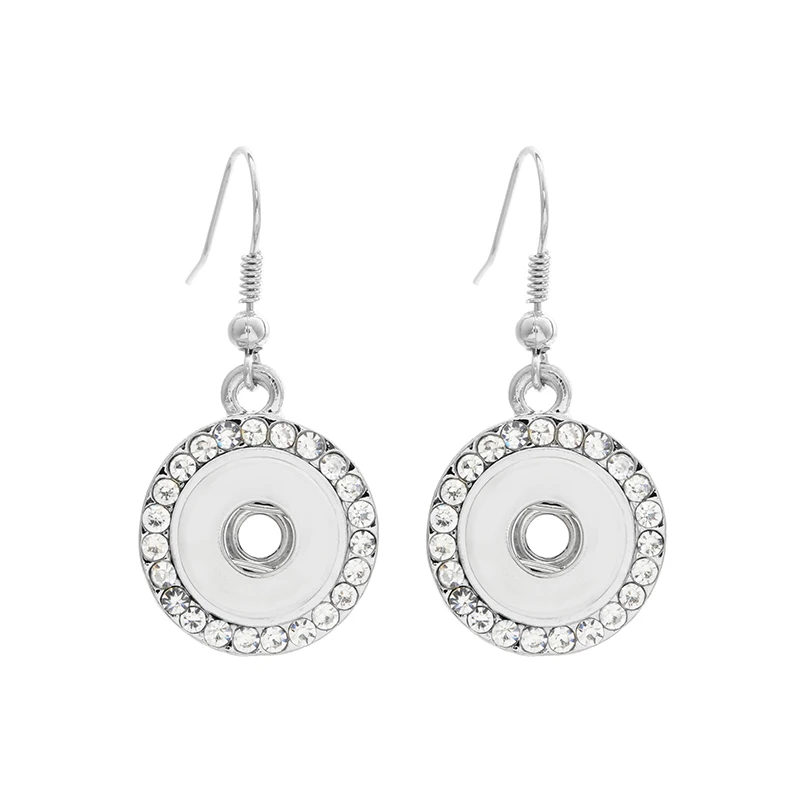 Женские винтажные серьги подвески с кристаллами 12 мм|snap earrings|earrings for12mm snap earrings |