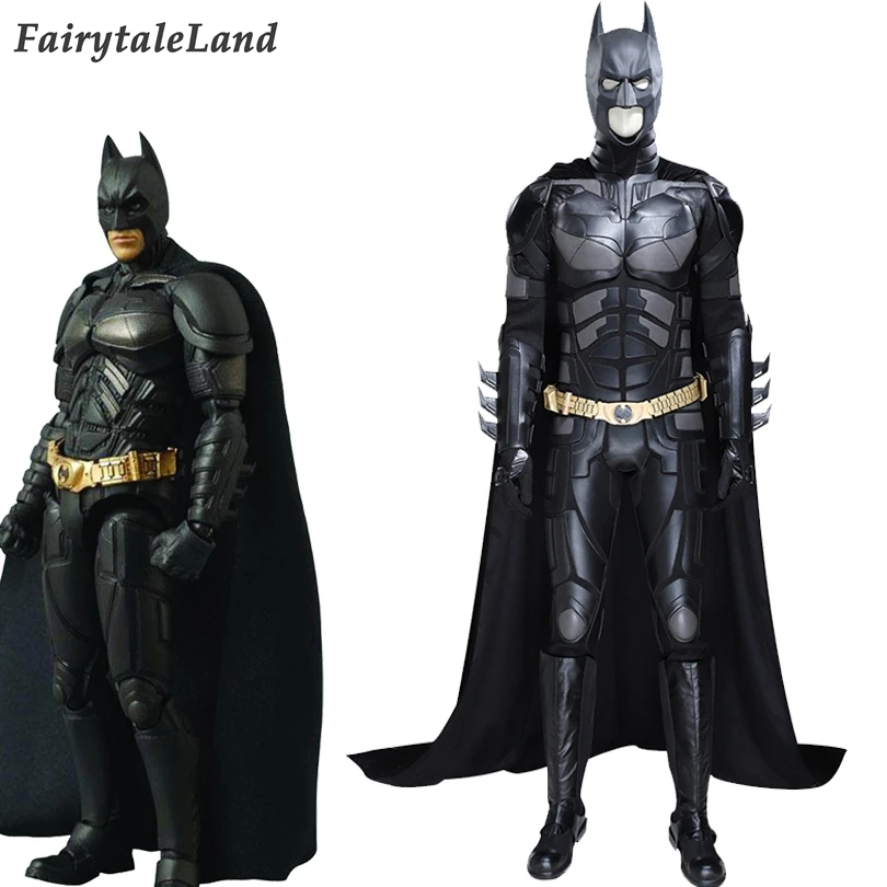 Темный рыцарь поднимается Косплей Летучая мышь костюм Взрослый мужской Хэллоуин