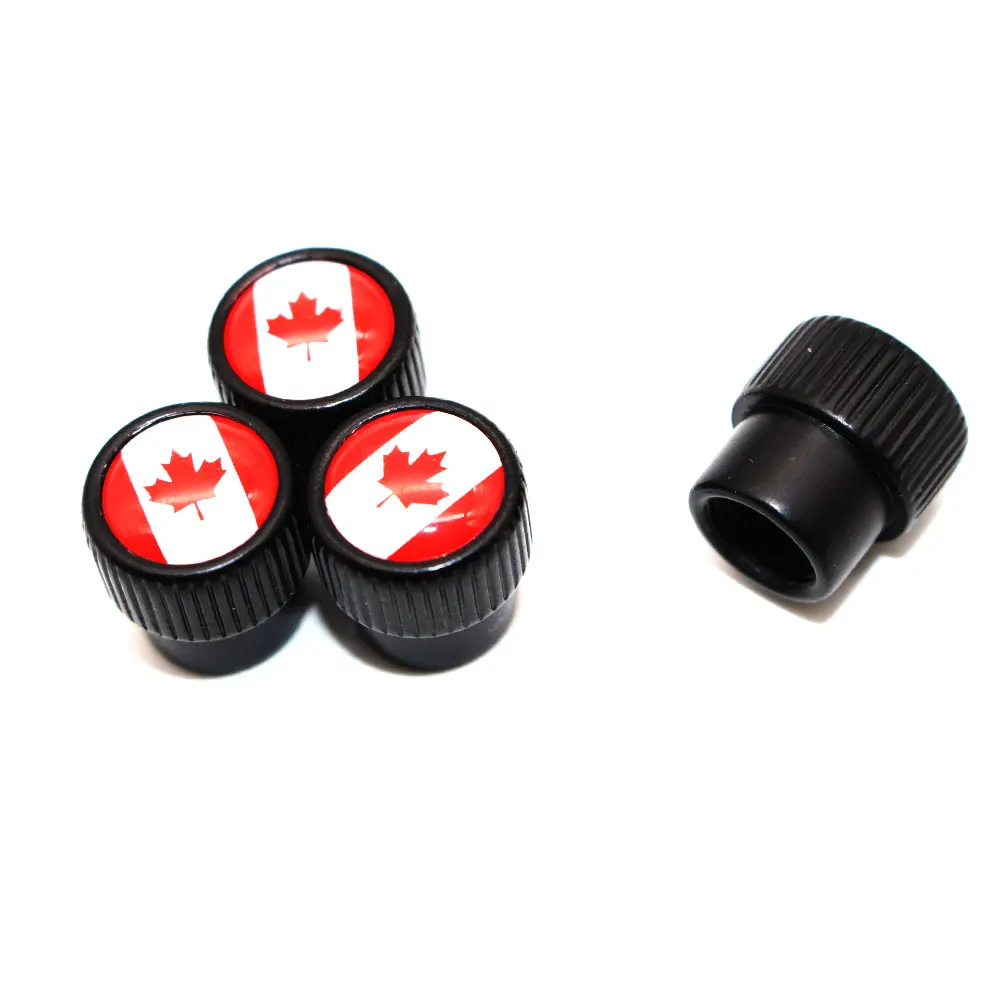4 Pcs/Set Zinc Alloy Canada National Flag Tire Valve Stem Cap Wheel Air Caps for Auto Cars | Автомобили и мотоциклы