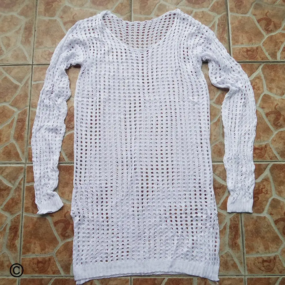 

2021 Sheer Y2K See Through Sexy Knitted Crochet Tunic Beach Cover Up Cover-ups Beach Dress Beach Wear Beachwear Female Women