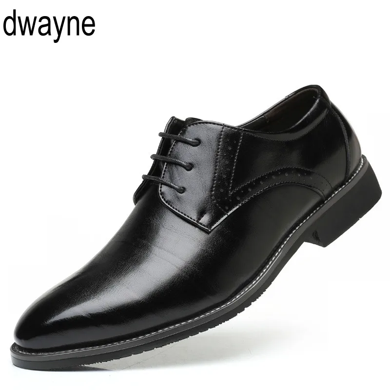 

New High Quality Genuine Leather Men Brogues Shoes Lace-Up Bullock Business Dress Men Oxfords Shoes Male Formal Shoes698
